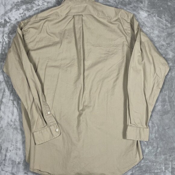 Polo Ralph Lauren Men’s Shirt L Long Sleeve Button Blake Light Brown Tan Large - Picture 5 of 8